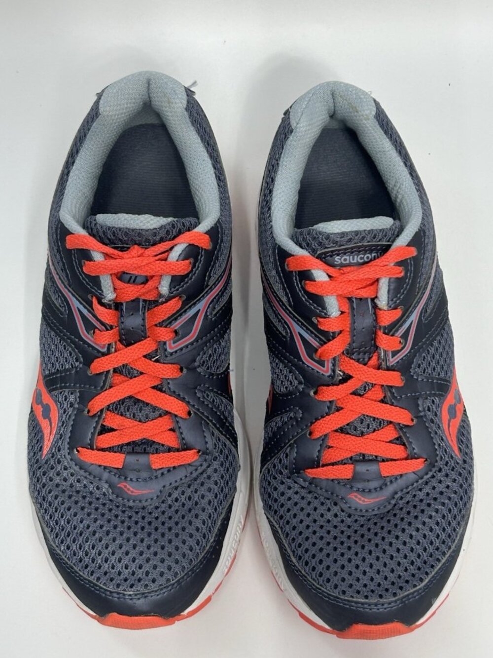 Saucony Cohesion 11 Running Shoe’s Women’s Size 8W Wide Width Grey Orange - Picture 8 of 10